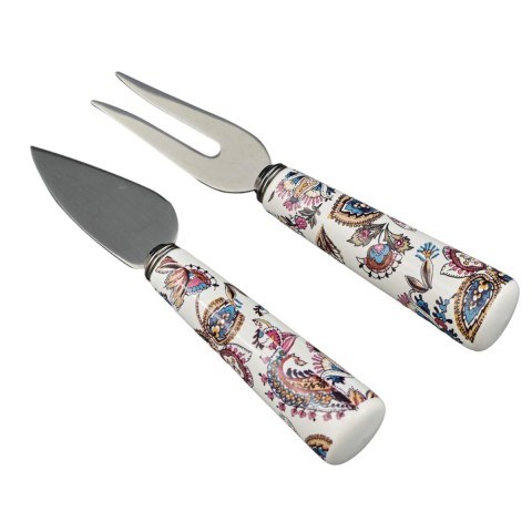 SET 2 PEZZI FORMAGGIO PAISLEY 13CM